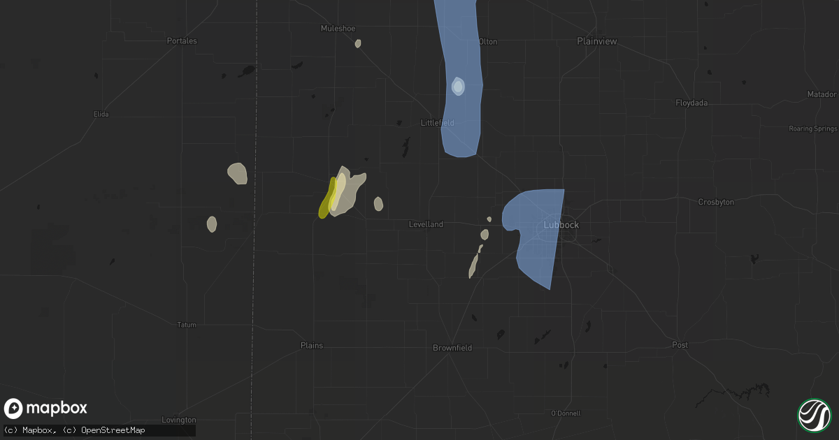 Hail map in Levelland, TX on June 30, 2026