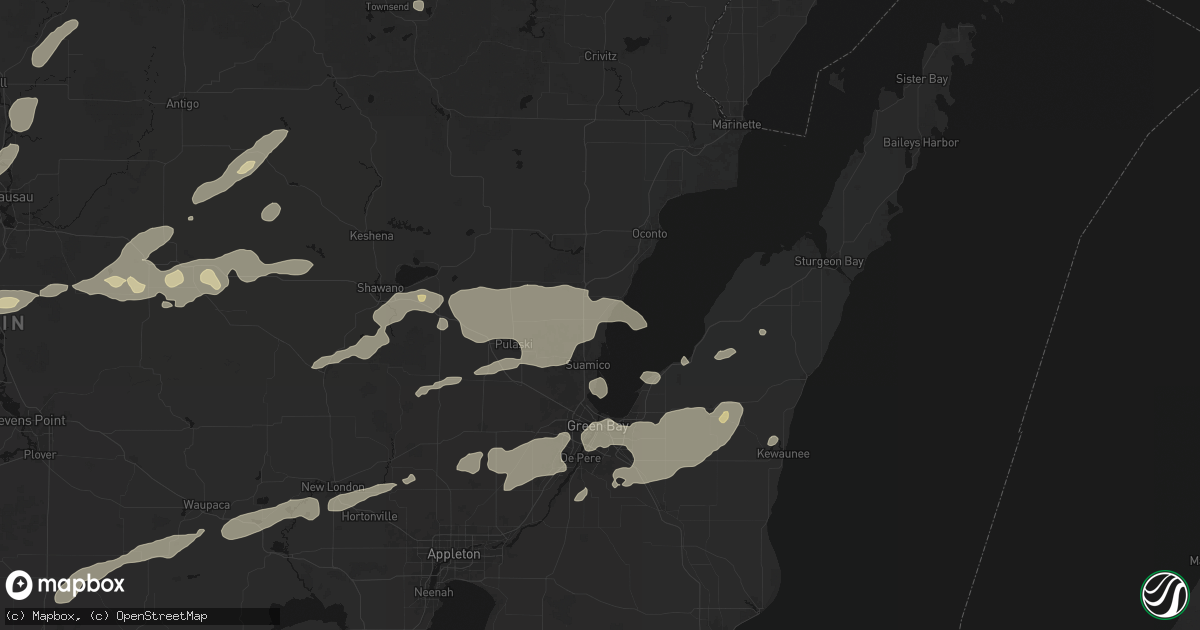 Hail map in Little Suamico, WI on June 30, 2026