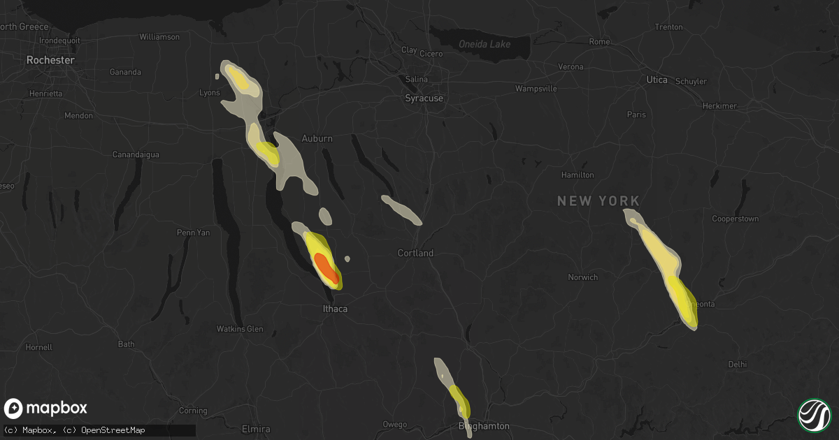 Hail map in Little York, NY on June 30, 2026