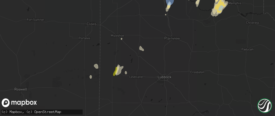 Hail map in Littlefield, TX on June 30, 2026