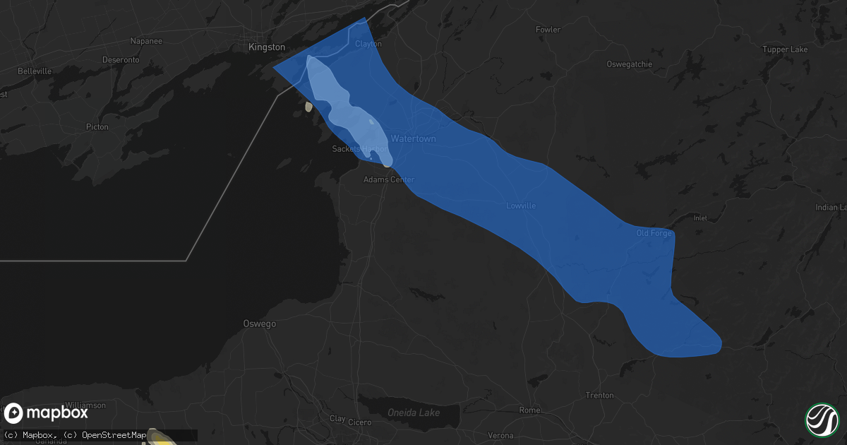 Hail map in Lorraine, NY on June 30, 2026