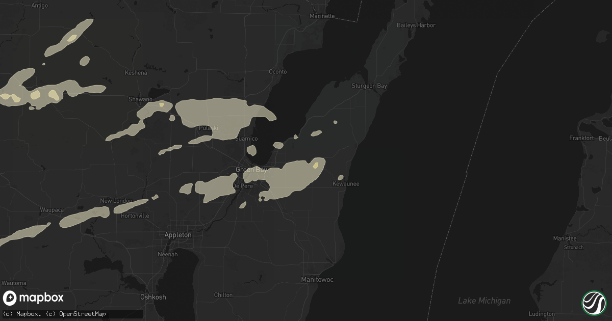 Hail map in Luxemburg, WI on June 30, 2026