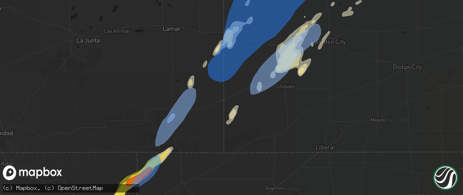 Hail map in Manter, KS on June 30, 2026