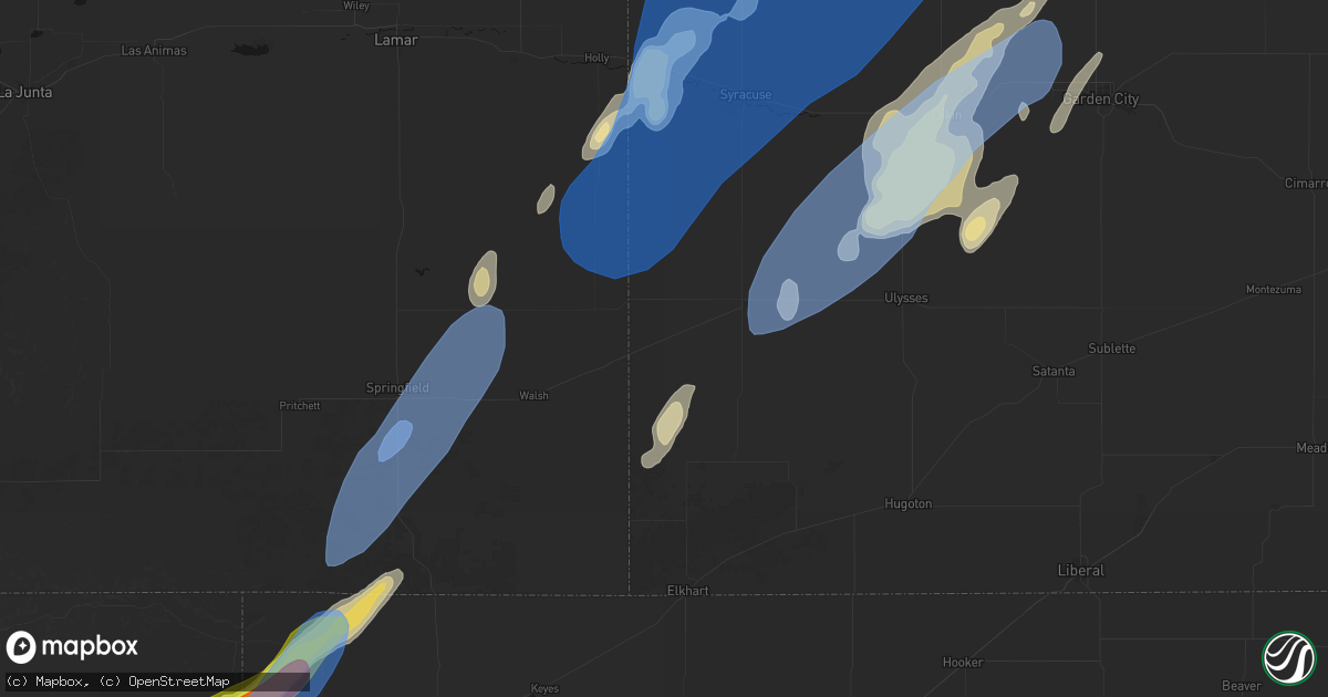 Hail map in Manter, KS on June 30, 2026