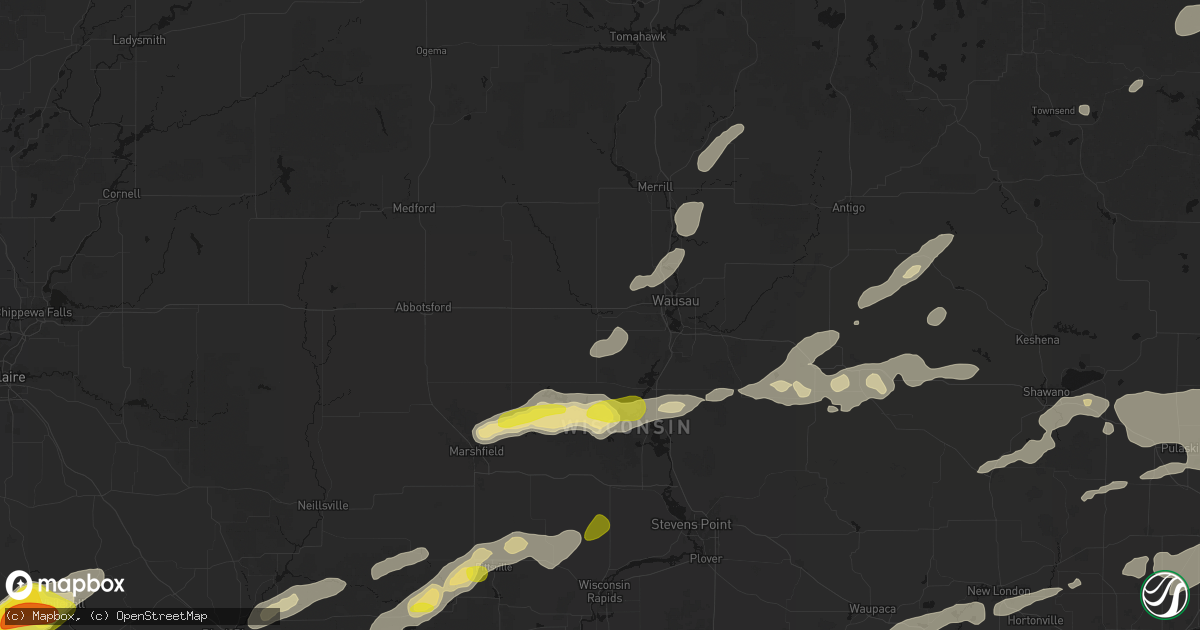 Hail map in Marathon, WI on June 30, 2026