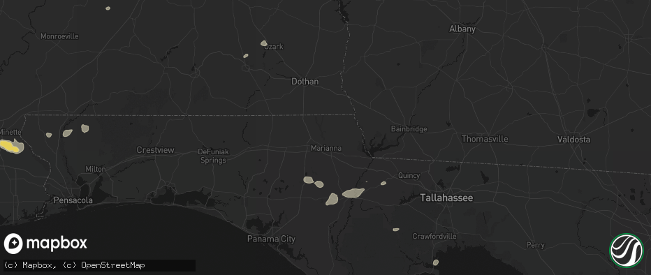 Hail map in Marianna, FL on June 30, 2026