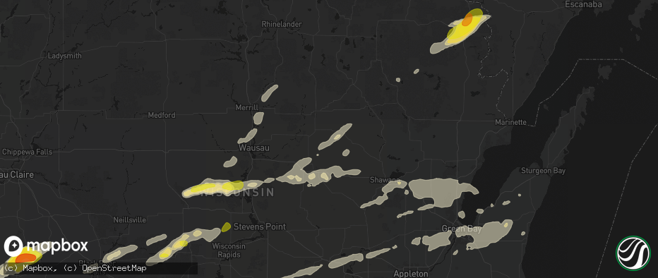 Hail map in Mattoon, WI on June 30, 2026
