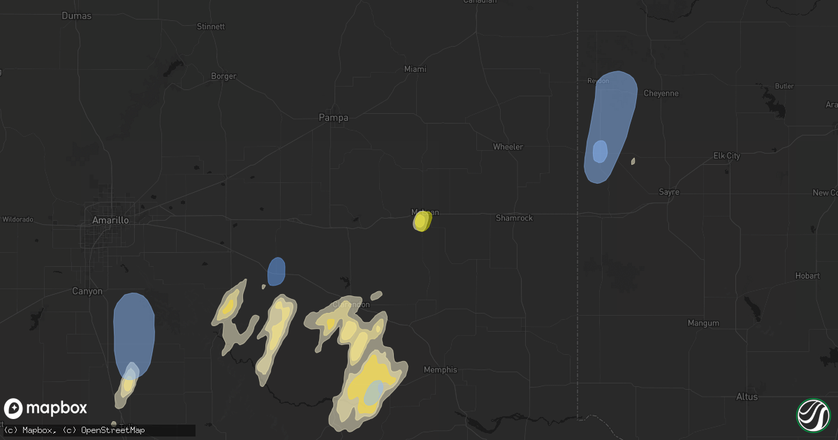 Hail map in Mclean, TX on June 30, 2026
