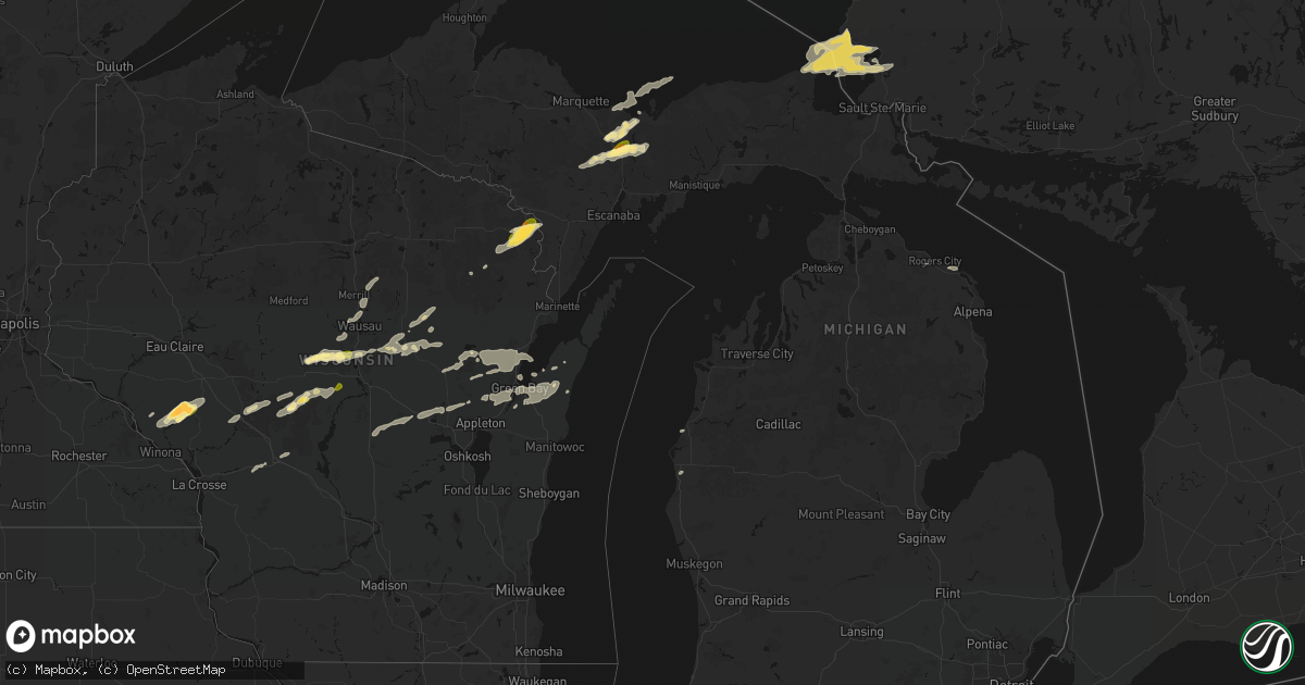 Hail map in Michigan on June 30, 2026