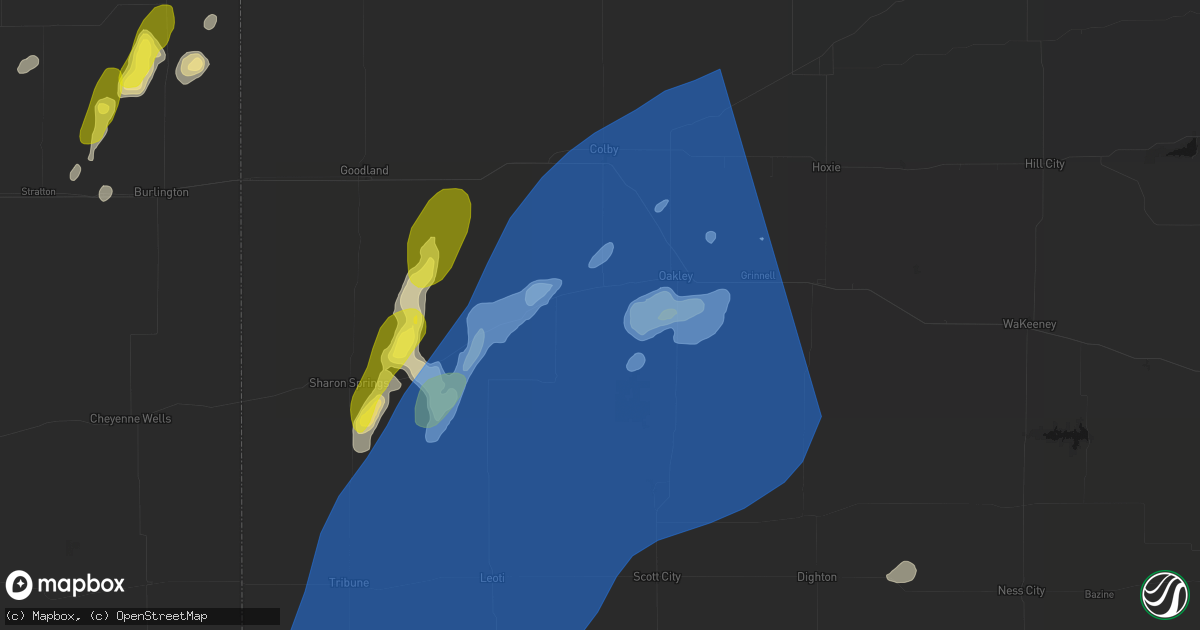 Hail map in Monument, KS on June 30, 2026