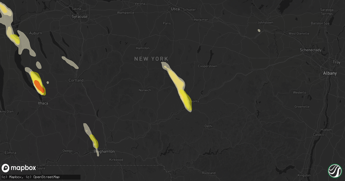 Hail map in Morris, NY on June 30, 2026