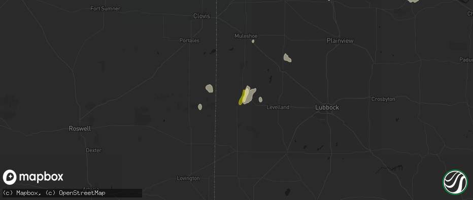 Hail map in Morton, TX on June 30, 2026