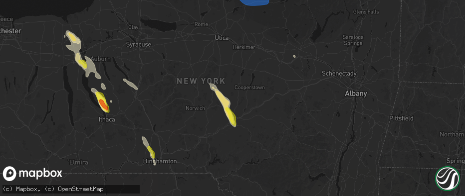Hail map in Mount Vision, NY on June 30, 2026