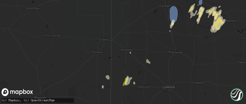 Hail map in Muleshoe, TX on June 30, 2026