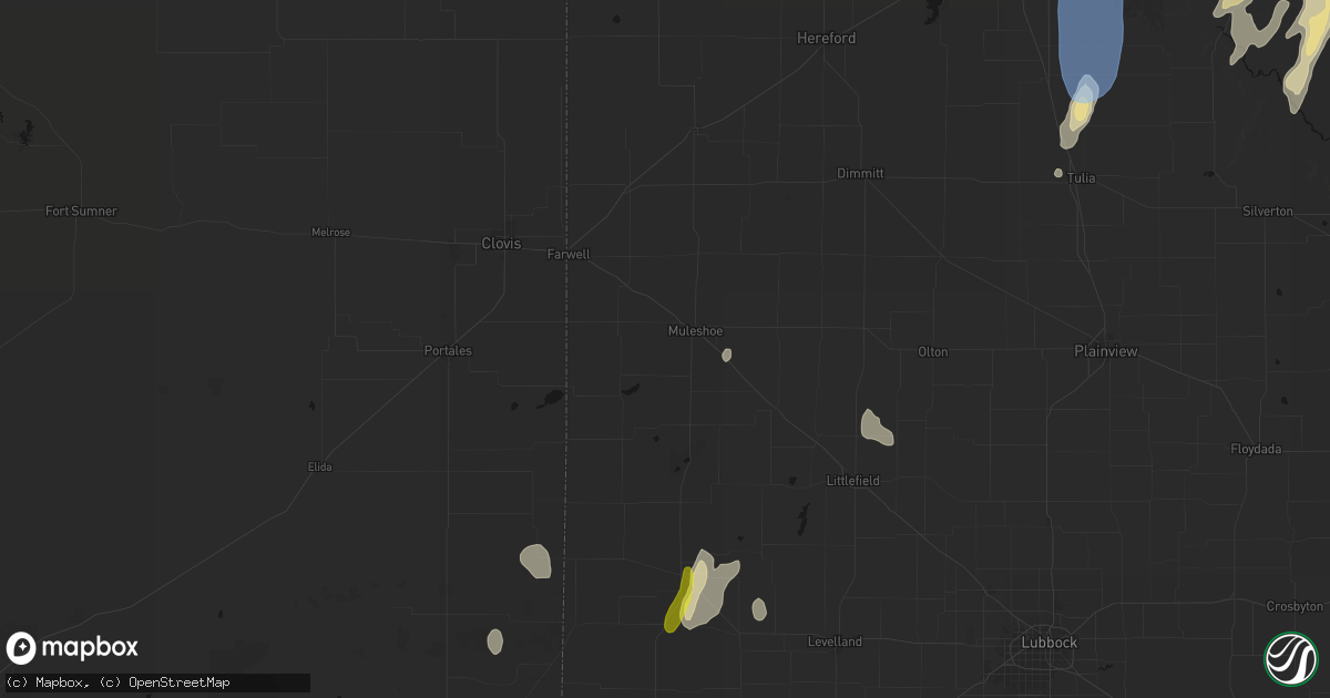 Hail map in Muleshoe, TX on June 30, 2026