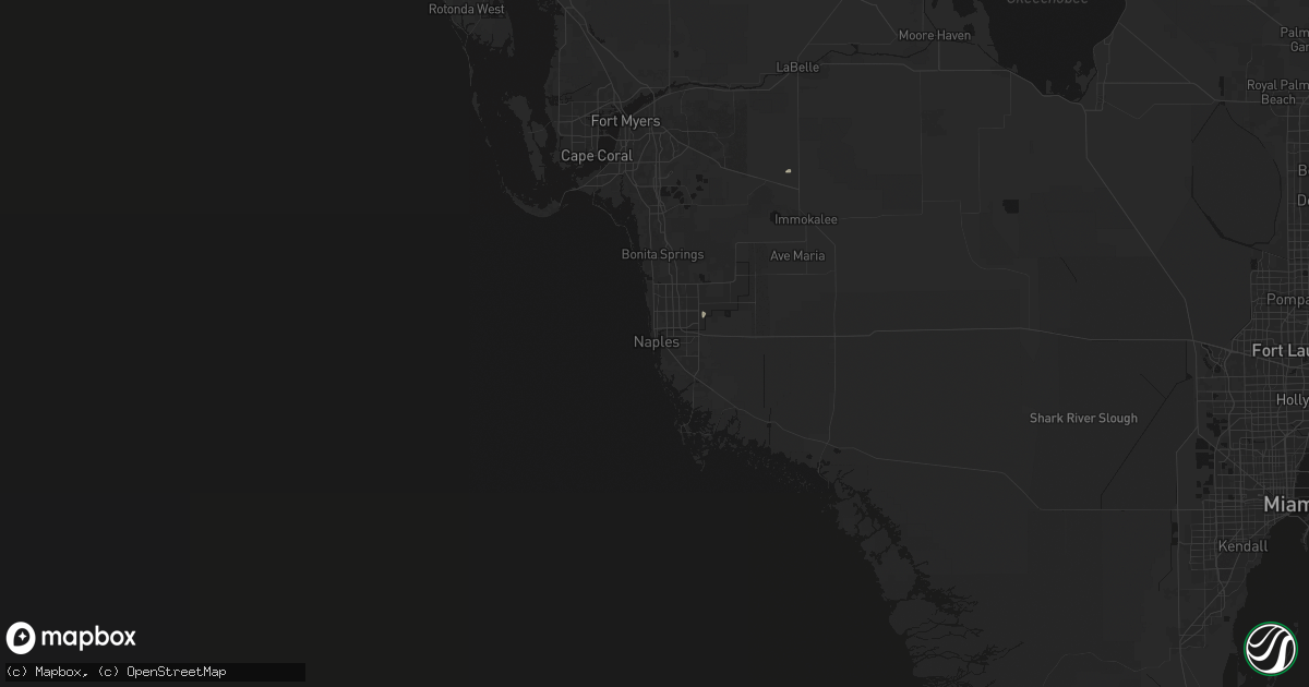 Hail map in Naples, FL on June 30, 2026