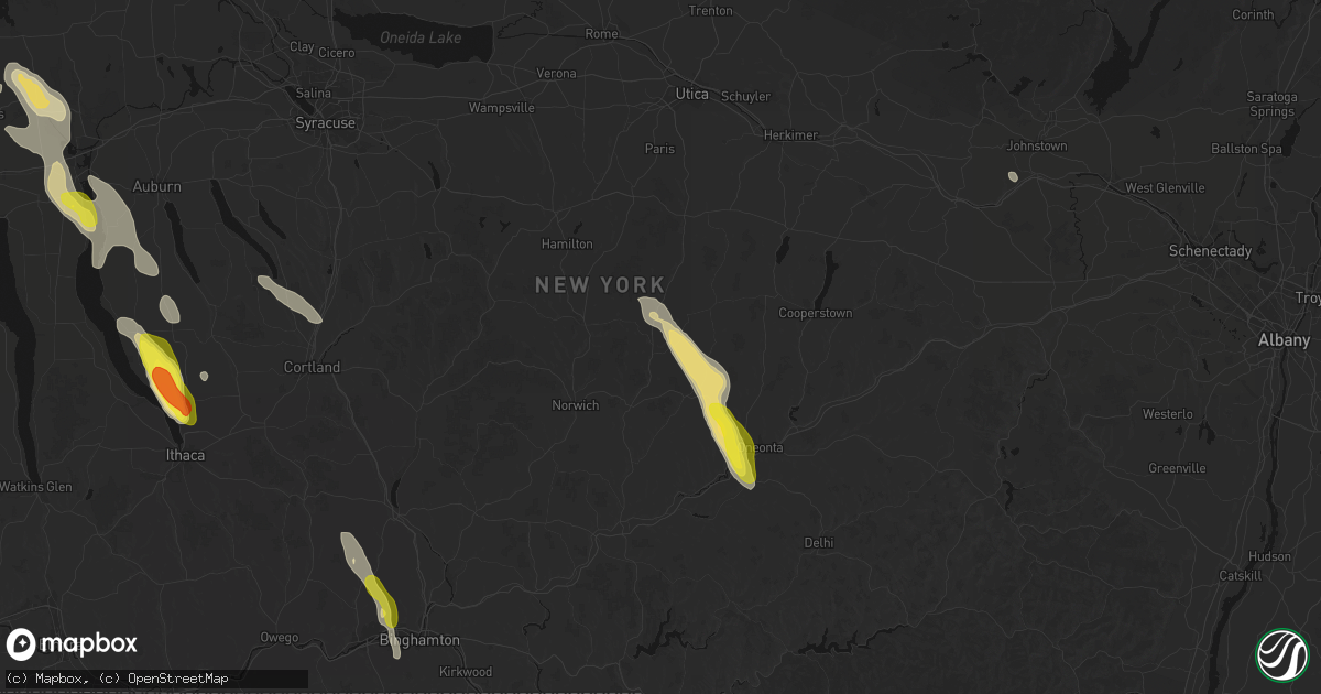 Hail map in New Berlin, NY on June 30, 2026