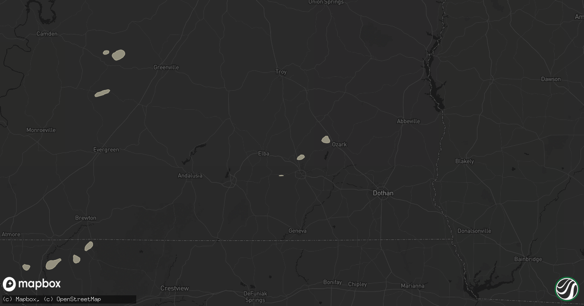 Hail map in New Brockton, AL on June 30, 2026