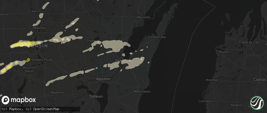 Hail map in New Franken, WI on June 30, 2026