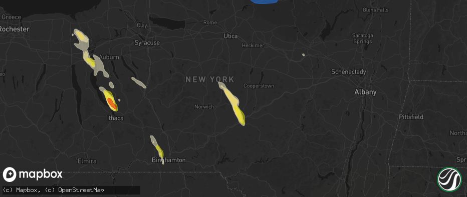 Hail map in New Lisbon, NY on June 30, 2026