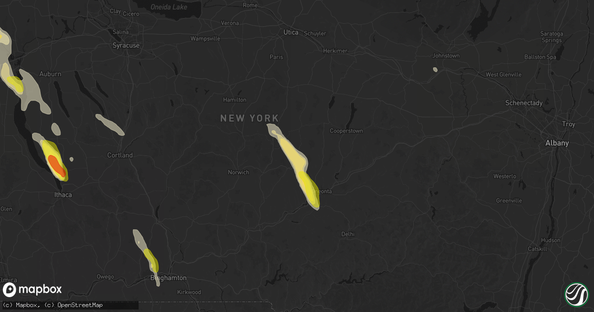 Hail map in New Lisbon, NY on June 30, 2026
