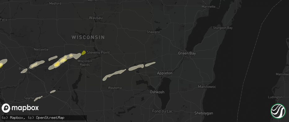 Hail map in New London, WI on June 30, 2026