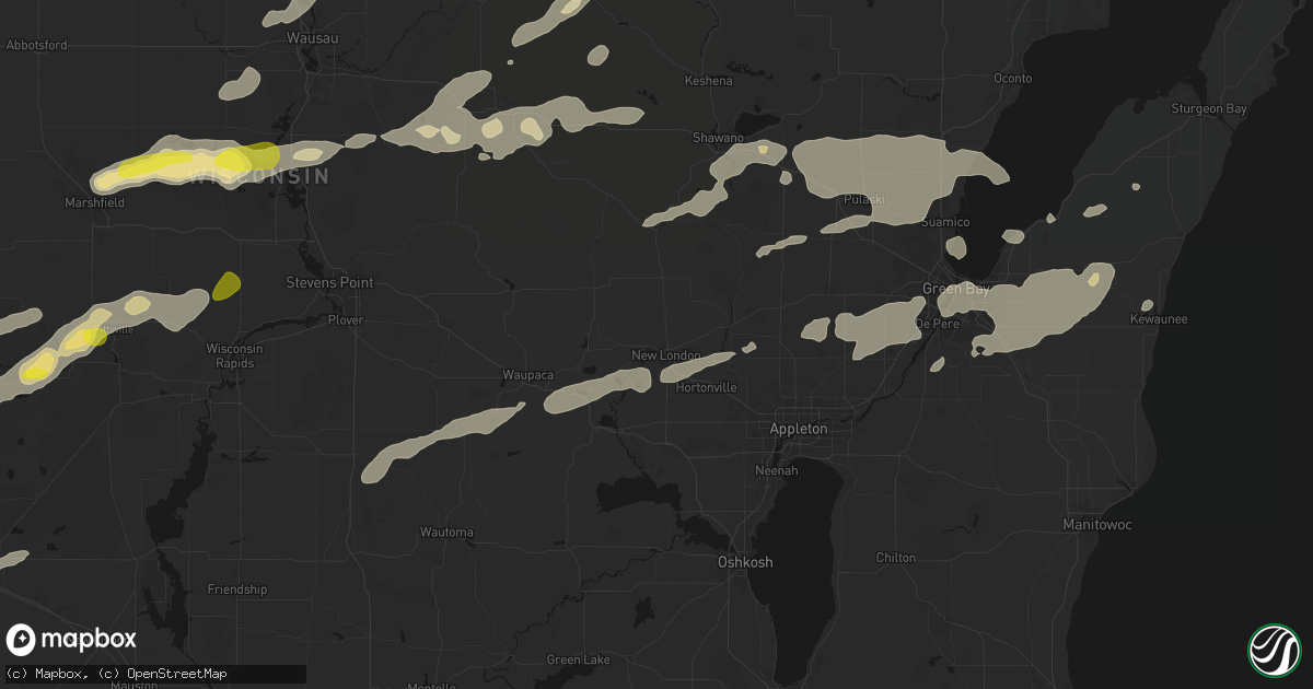 Hail map in New London, WI on June 30, 2026