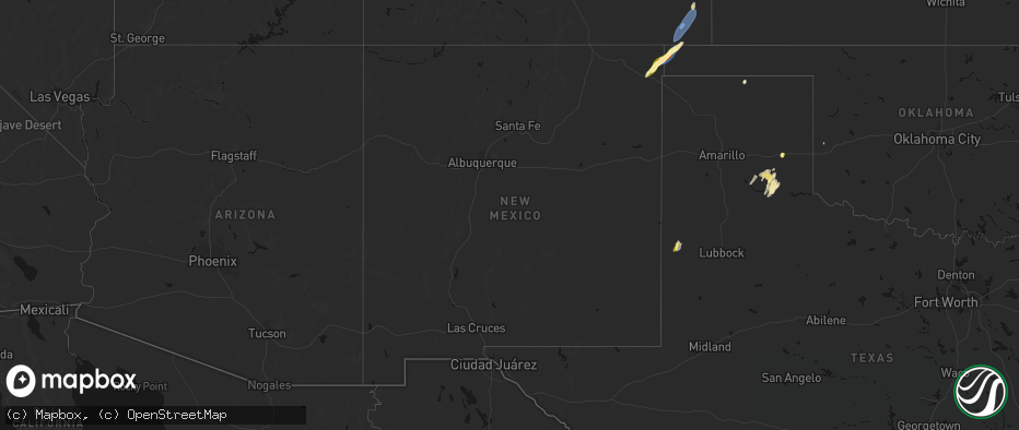 Hail map in New Mexico on June 30, 2026