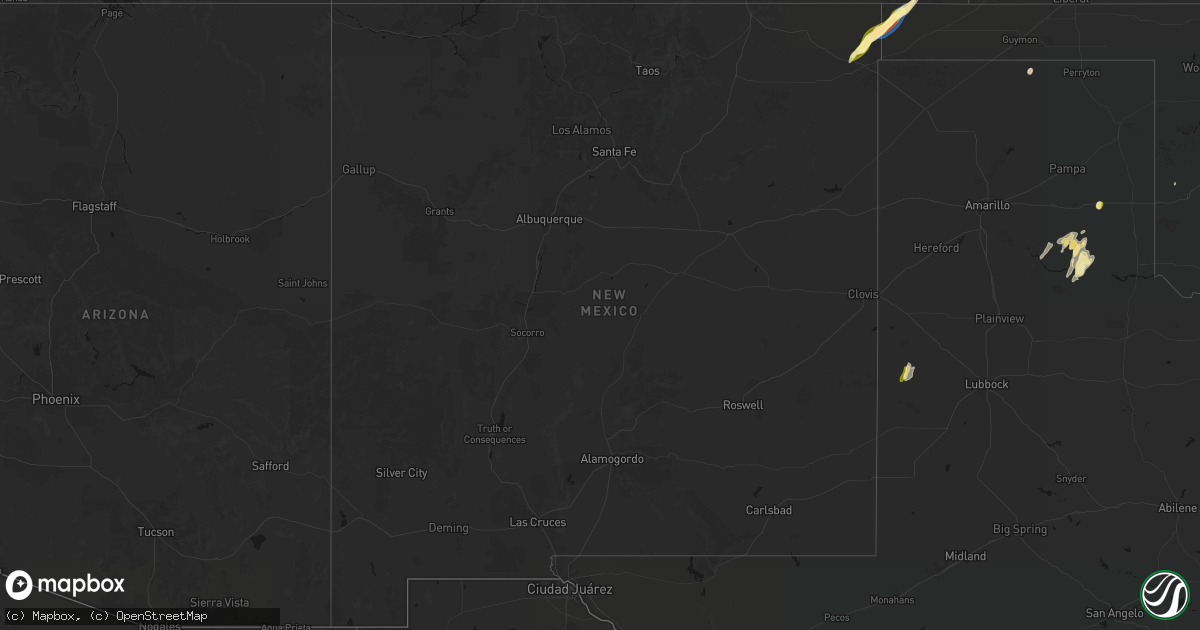 Hail map in New Mexico on June 30, 2026