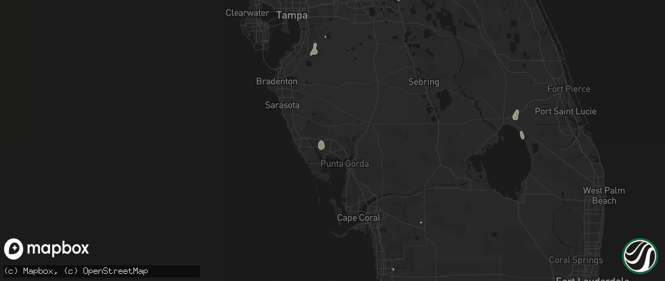 Hail map in North Port, FL on June 30, 2026