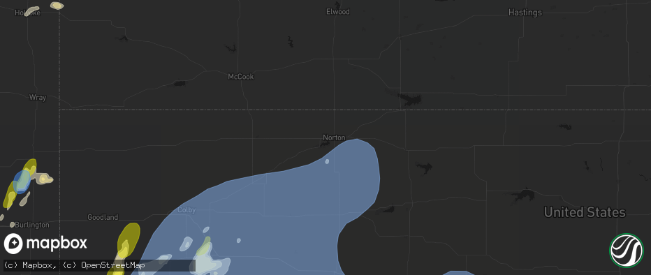 Hail map in Norton, KS on June 30, 2026