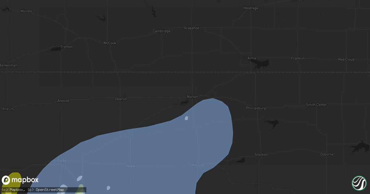 Hail map in Norton, KS on June 30, 2026
