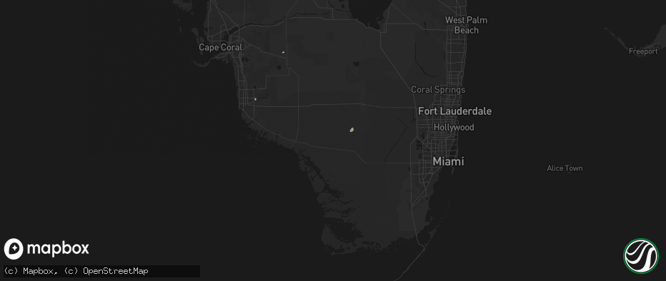 Hail map in Ochopee, FL on June 30, 2026