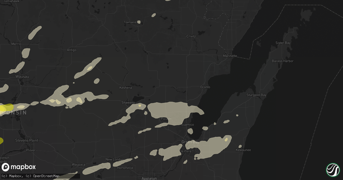 Hail map in Oconto Falls, WI on June 30, 2026