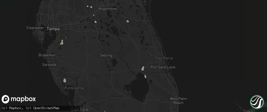 Hail map in Okeechobee, FL on June 30, 2026