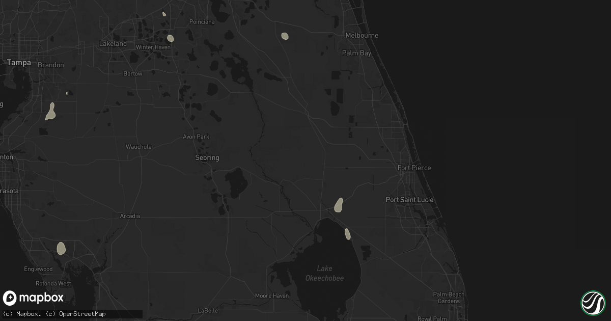 Hail map in Okeechobee, FL on June 30, 2026