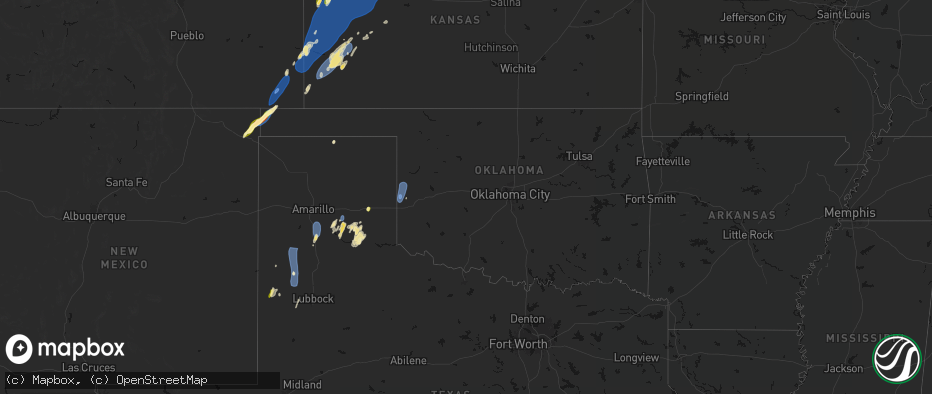 Hail map in Oklahoma on June 30, 2026
