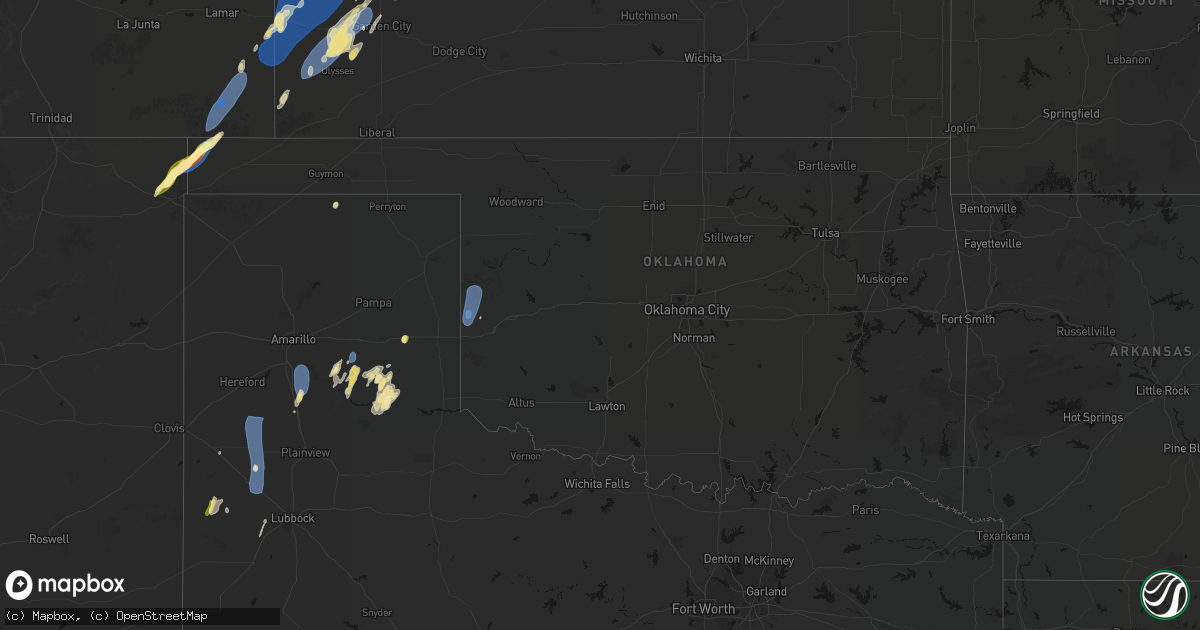 Hail map in Oklahoma on June 30, 2026