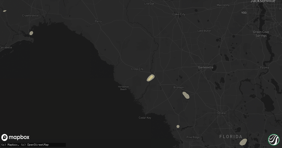 Hail map in Old Town, FL on June 30, 2026