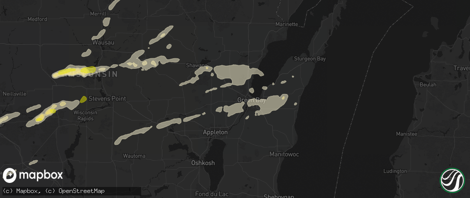 Hail map in Oneida, WI on June 30, 2026