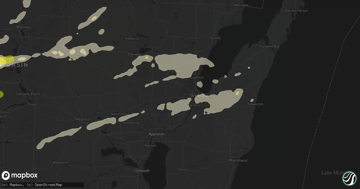 Hail map in Oneida, WI on June 30, 2026