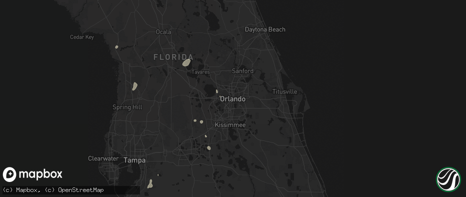 Hail map in Orlando, FL on June 30, 2026