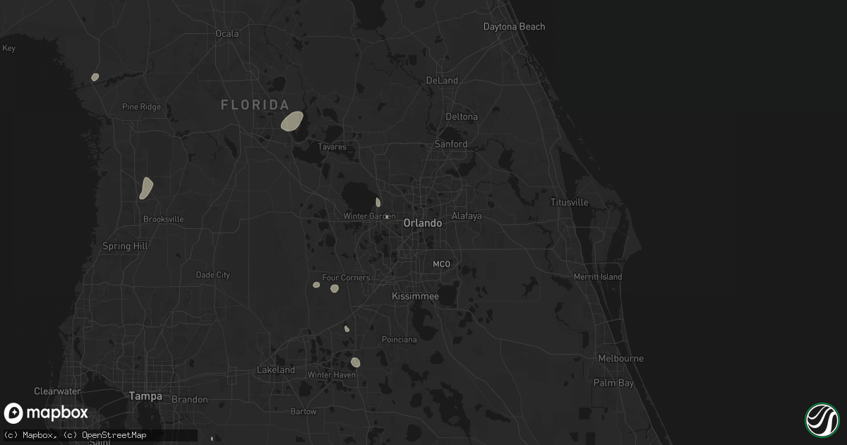 Hail map in Orlando, FL on June 30, 2026