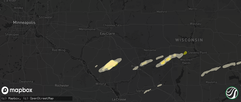 Hail map in Osseo, WI on June 30, 2026