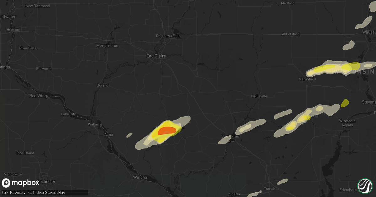 Hail map in Osseo, WI on June 30, 2026