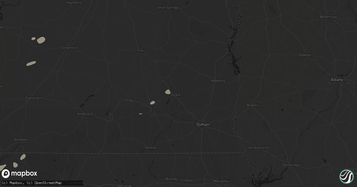 Hail map in Ozark, AL on June 30, 2026