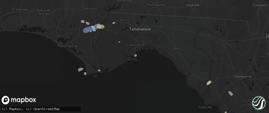 Hail map in Panacea, FL on June 30, 2026
