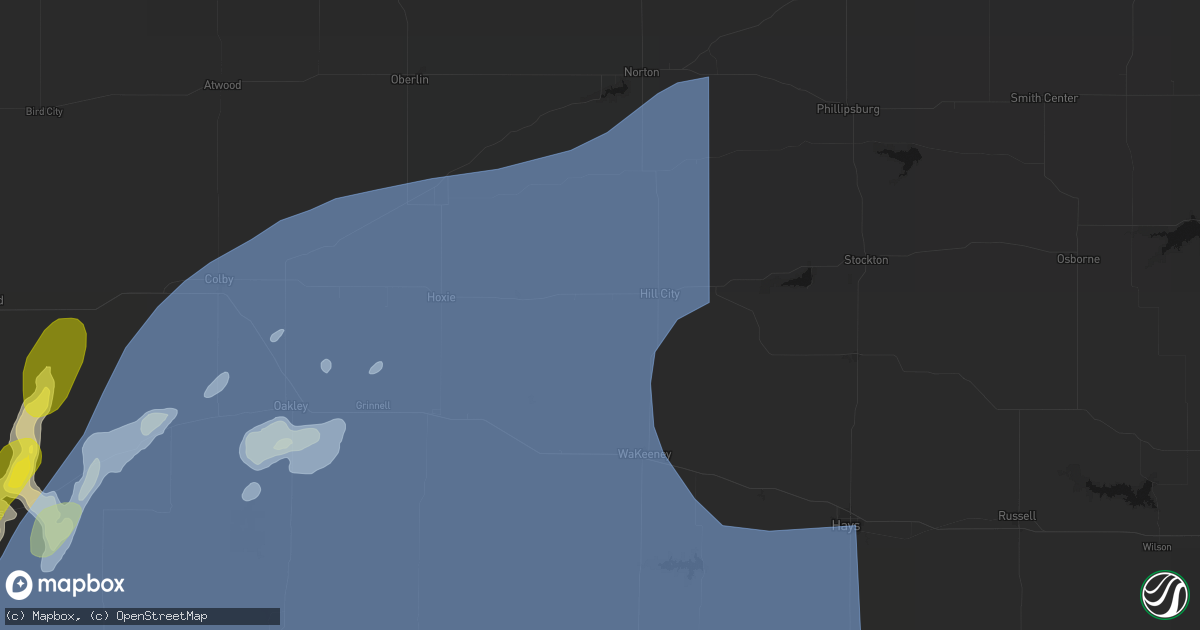 Hail map in Penokee, KS on June 30, 2026