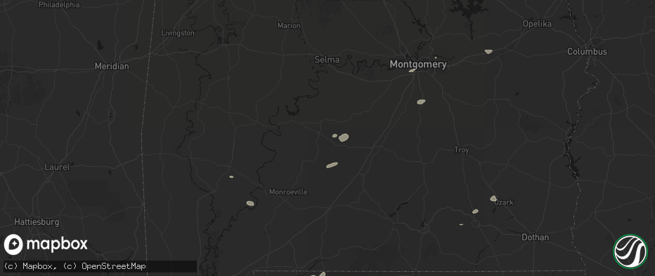 Hail map in Pine Apple, AL on June 30, 2026