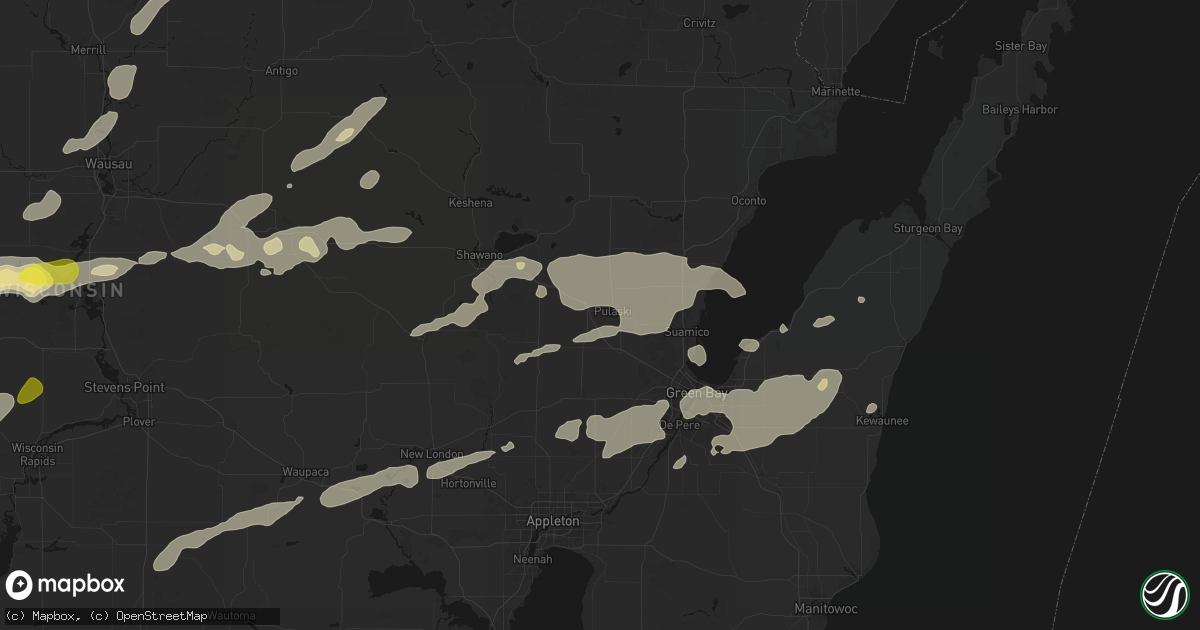 Hail map in Pulaski, WI on June 30, 2026